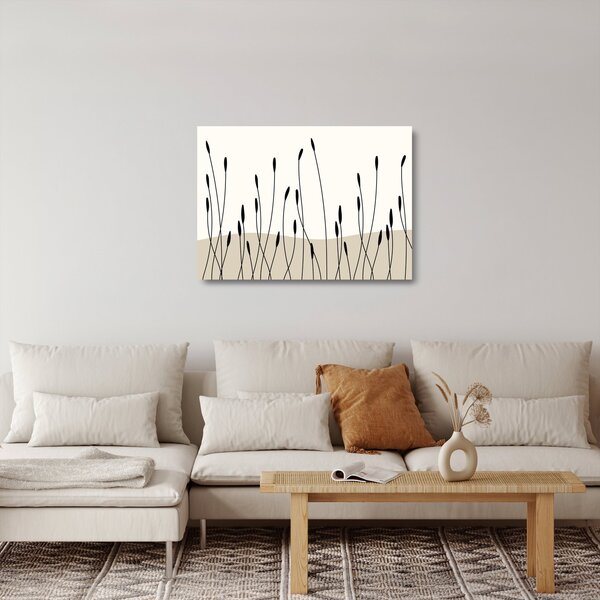 Tablou pe sticlă - Pajiște grafică N⁰3 (70x50 cm)
