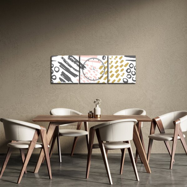 Tablou - Accidente vasculare cerebrale abstracte (cu ceas) (90x30 cm)