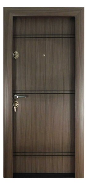 Ușă Metalică cu MDF Modern FV 384 Wenge PVC Stânga