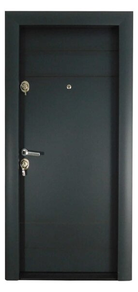 Ușă Metalică cu MDF Modern FV 385 Teak PVC Stânga