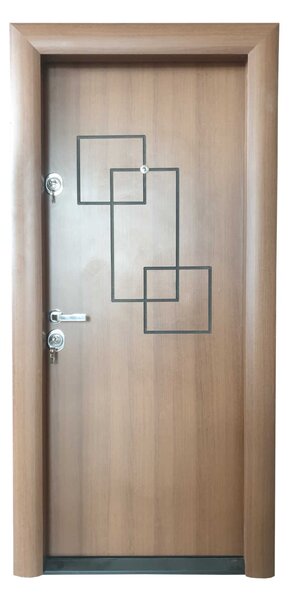 Ușă Metalică cu MDF Modern FV 378 Wenge PVC Stânga