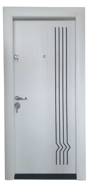 Ușă Metalică cu MDF Modern FV 377 Wenge PVC Stânga