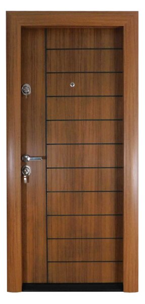 Ușă Metalică cu MDF Modern FV 382 Wenge PVC Stânga