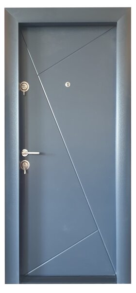 Ușă Metalică cu MDF Modern 373 Wenge PVC Stânga
