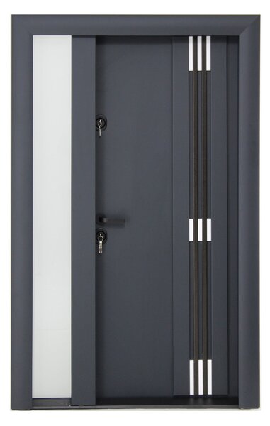 Ușă Metalică cu MDF Arhitect 477D 1G 120 Nuc PVC Stânga