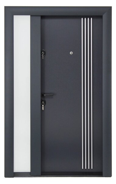 Ușă Metalică cu MDF Arhitect 483D 1G 120 Nuc PVC Stânga