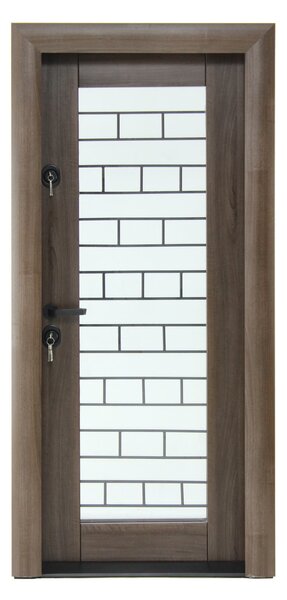 Ușă Metalică cu MDF Arhitect 411 Wenghe PVC Stânga