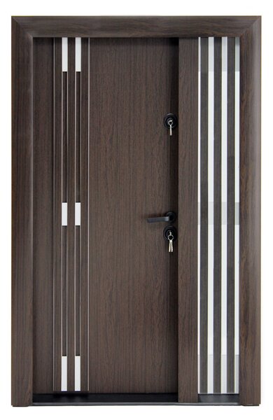 Ușă Metalică cu MDF Arhitect 485D 1G 120 Gri Antracit Dreapta