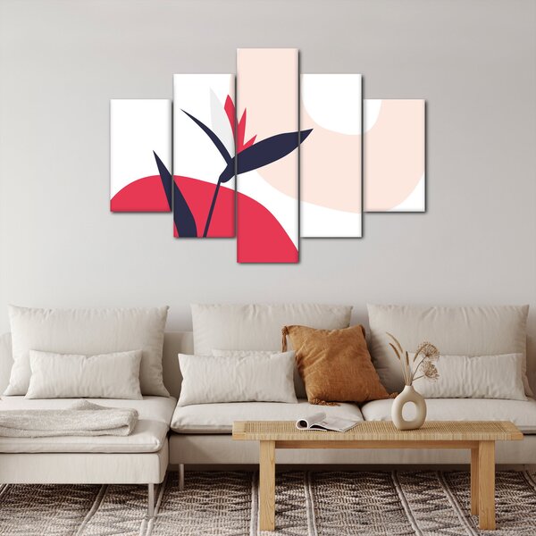 Tablou - Abstracție florală roz N⁰1 (150x105 cm)