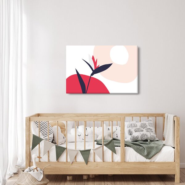 Tablou - Abstracție florală roz N⁰1 (90x60 cm)