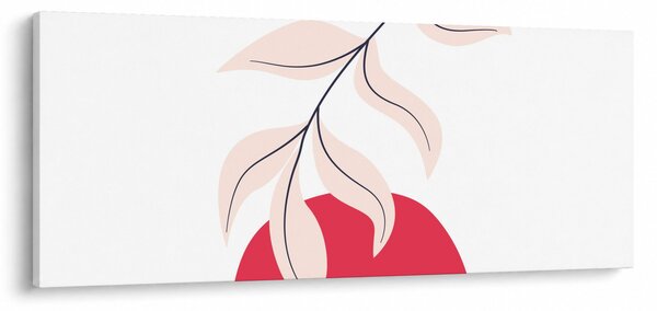 Tablou - Abstracție florală roz N⁰2 (120x50 cm)