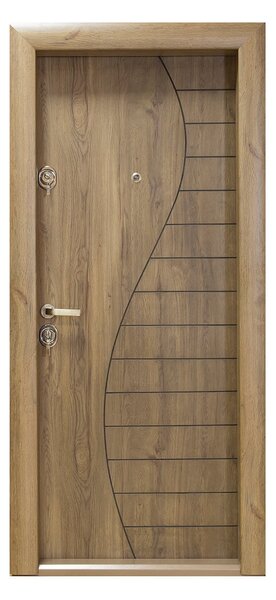 Ușă Metalică cu MDF Modern FV 337 Alb PVC Dreapta