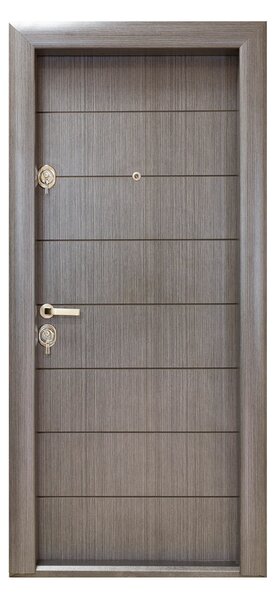 Ușă Metalică cu MDF Modern FV 338 Alb PVC Dreapta