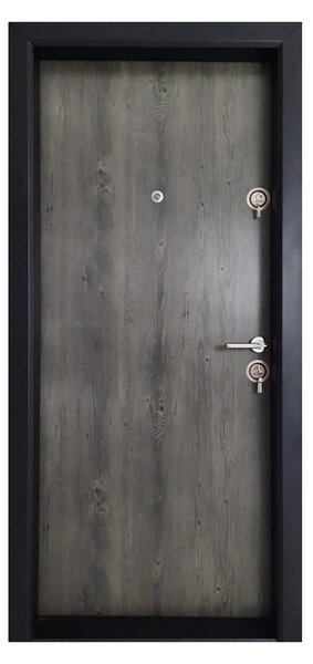 Ușă Metalică cu MDF Clasic Laminat Gri3121 Dreapta
