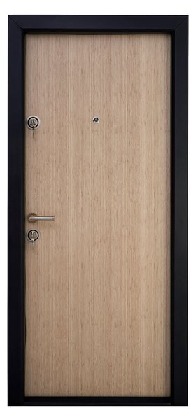 Ușă Metalică cu MDF Clasic Crom PVC Stânga