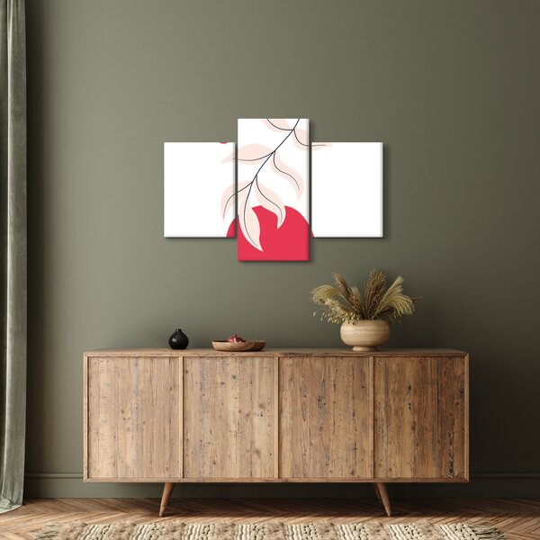 Tablou - Abstracție florală roz N⁰2 (90x60 cm)