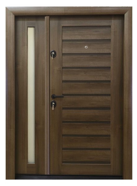 Ușă Metalică cu MDF Arhitect 416D 1G 120 Gri Antracit Dreapta