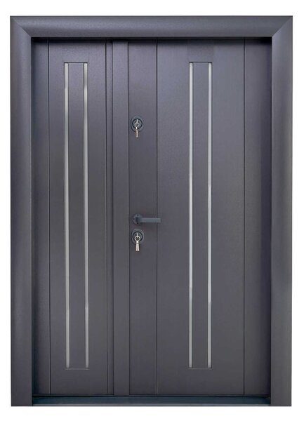 Ușă Metalică cu MDF Arhitect 426-3D 2G 120 Gri Antracit Dreapta