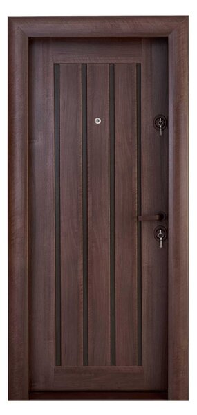 Ușă Metalică cu MDF Arhitect 425 Nuc PVC Stânga