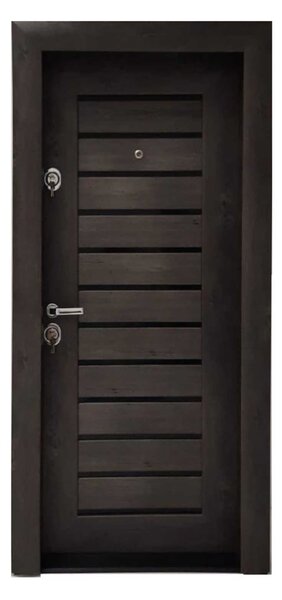 Ușă Metalică cu MDF Arhitect 416 Teak PVC Stânga