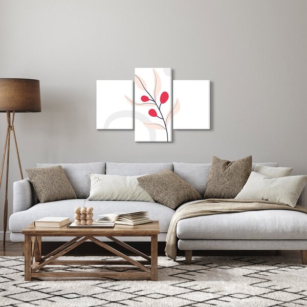 Tablou - Abstracție florală roz N⁰3 (90x60 cm)