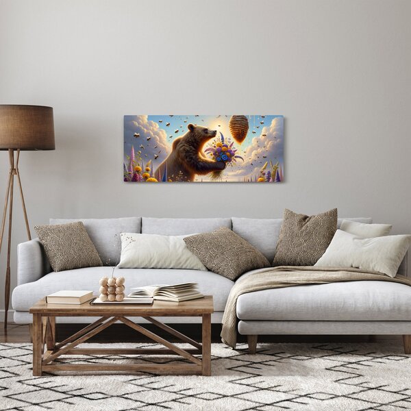 Tablou - Ursul și albinele (120x50 cm)