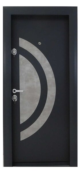 Ușă Metalică cu MDF Arhitect 430 Gri Antracit PVC Stânga