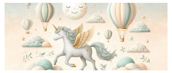 Tablou - Unicorn fericit (120x50 cm)