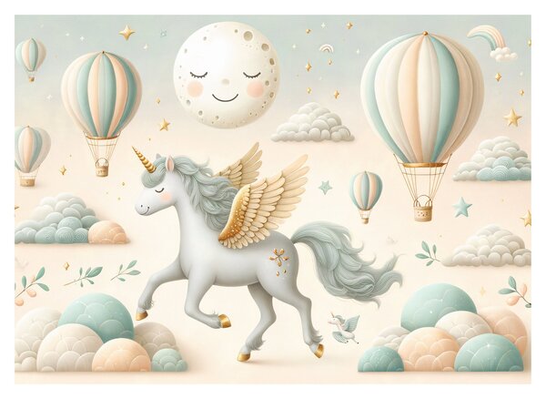 Tablou - Unicorn fericit (70x50 cm)