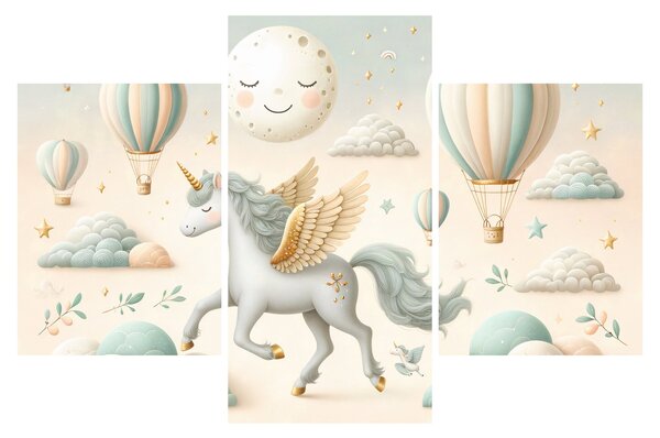 Tablou - Unicorn fericit (90x60 cm)