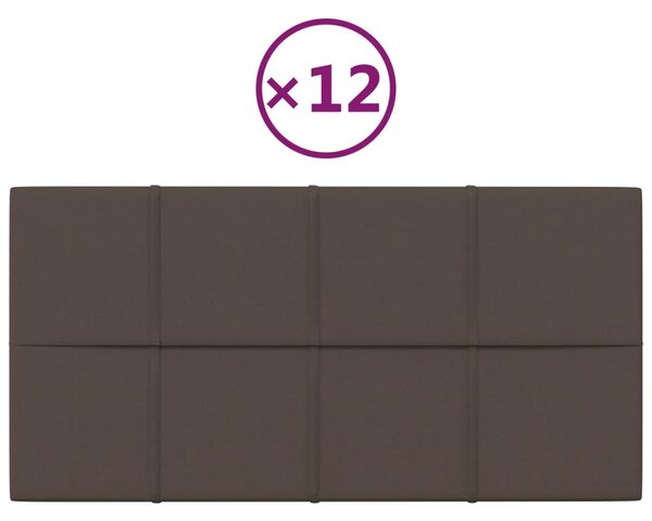 Panouri de perete 12 buc. taupe 60x30 cm textil 2,16 m²