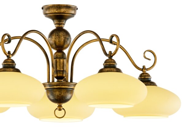 Lustră aplicată BOLERO 5xE27/60W/230V Jupiter 399 BO-5-PL