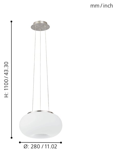 EGLO 86813 - Lustra cu cablu OPTICA 2xE27/60W