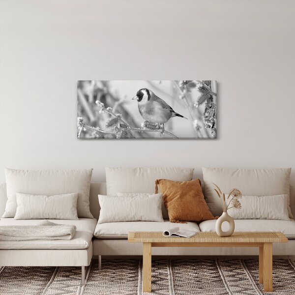 Tablou - O pasăre în timpul iernii (120x50 cm)