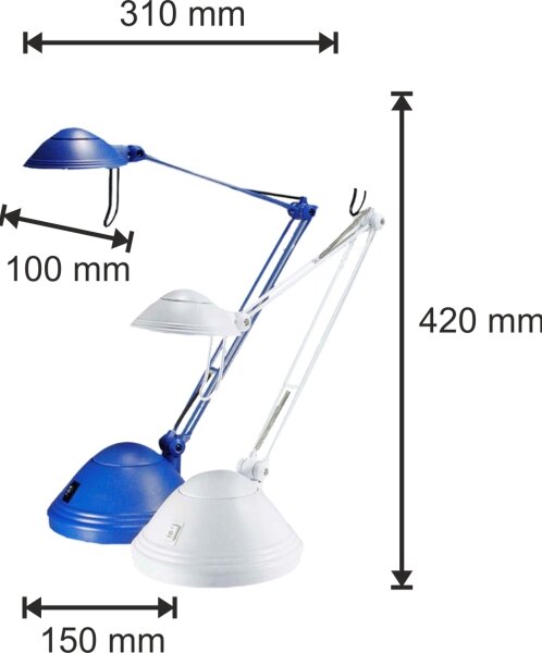 Lampa de masa ELA 1xGY6,35/50W/230V/12V albastru