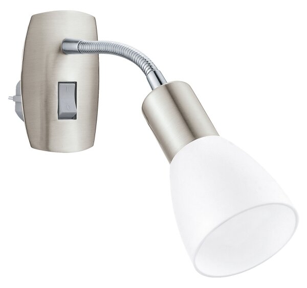 Eglo 902367 - Lampă de perete cu priză DAKAR 3 1xE14/5W/230V crom mat