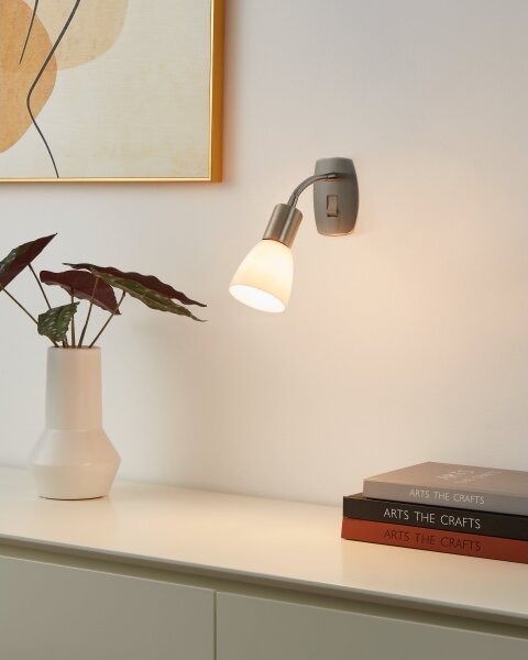 Eglo 902367 - Lampă de perete cu priză DAKAR 3 1xE14/5W/230V crom mat