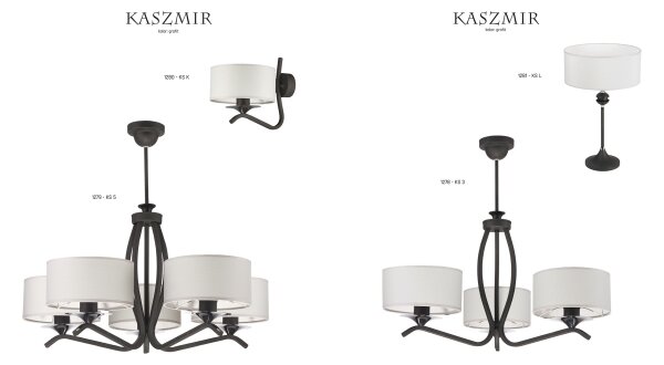 JUPITER 1280-KSKG - Corp de iluminat perete KASZMIR 1xE27/60W