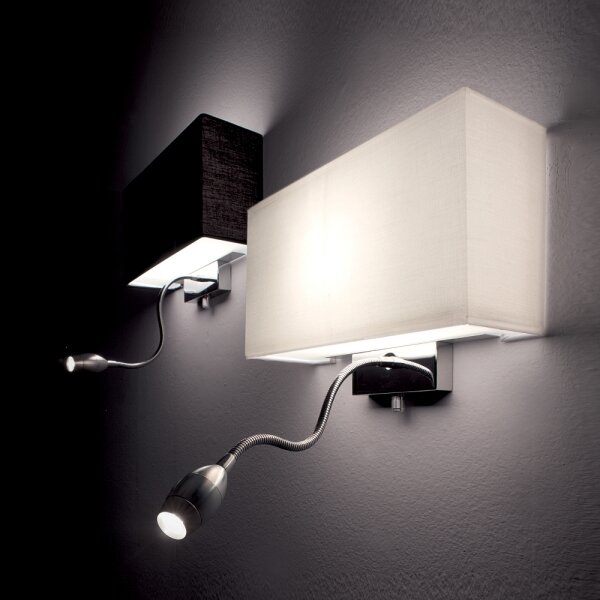 Ideal Lux - Lampă LED flexibilă de perete HOTEL 1xE27/60W + LED/1,5W/230V