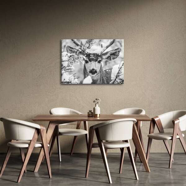 Tablou - Cerb în timpul iernii (70x50 cm)