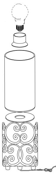 Eglo 49274 - Lampă de masă CARDIGAN 1xE27/60W/230V