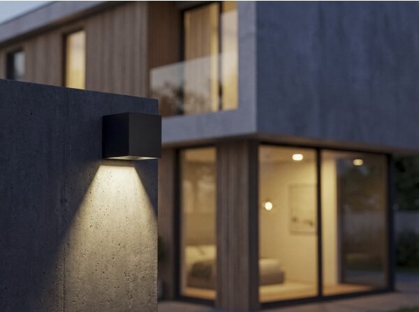 Kanlux 28997-LED Aplica solară de perete REKA LED/6W/230V 3000/4000/6500K IP65 negru