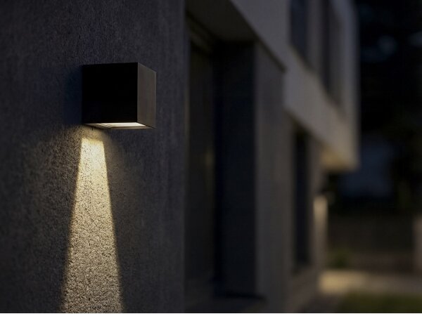 Kanlux 28997-LED Aplica solară de perete REKA LED/6W/230V 3000/4000/6500K IP65 negru