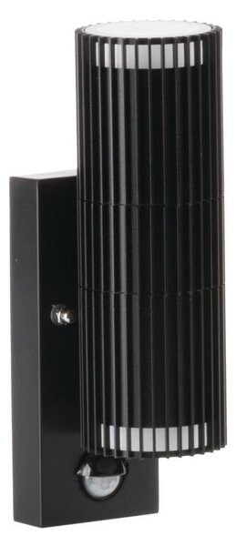 Kanlux 46203 - Aplică de exterior cu senzor RADILO, spot de perete, 2xGU10/11W/230V, IP44, negru