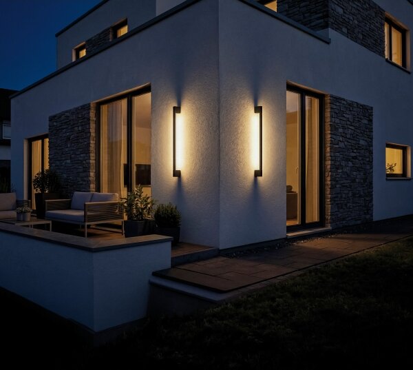 Kanlux 45872 - Aplica LED de exterior YALTE, 8,5W, 230V, 3000/4000/6500K, IP54, negru