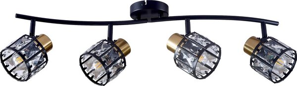 Lustră aplicată ZAHARA, 4 x E27, 10 W, 230 V, negru