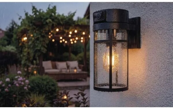 Aplică de perete pentru exterior cu cameră 1xE27/15W/230V Wi-Fi IP44