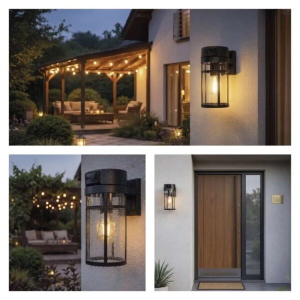 Aplică de perete pentru exterior cu cameră 1xE27/15W/230V Wi-Fi IP44