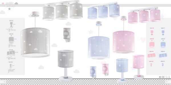 Dalber 62012S - Lampa copii SWEET DREAMS 1xE27/60W/230V