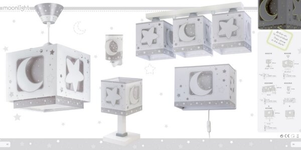Lustră pentru copii Dalber 63232E MOON LIGHT 1xE27/60W/230V